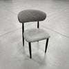 Modern Upholstered Dining Chair with Black Legs