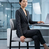 Modern Upholstered Dining Chair with Black Legs