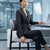 Modern Upholstered Dining Chair with Black Legs