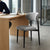 Modern Upholstered Dining Chair with Black Legs