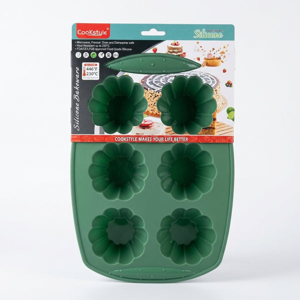 6-Cavity Silicone Flower Baking Mould