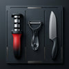 3-Piece Kitchen Knife Peeler & Knife Sharpener Set