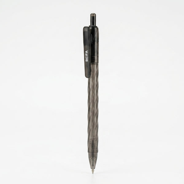 12 pcs Elegant Black Semi-Gel 0.7mm Pen Black