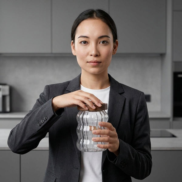 3 Pack Glass Storage Jars