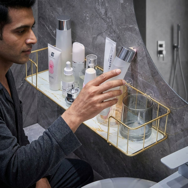 Small Bathroom Vanity Storage Rack