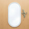 Modern Oval Wall Mirror with Grey Frame