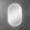 Modern Oval Wall Mirror with Grey Frame