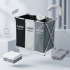 3 Compartment Laundry Hamper Collapsible Aluminium Basket