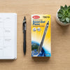 12 pcs Quick-Dry Semi-Gel Pens Black