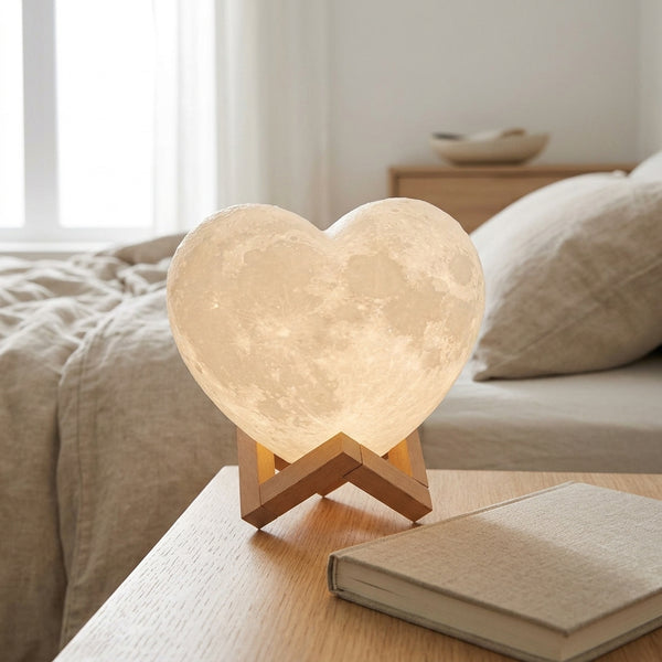 3D Heart Moon Lamp 12CM