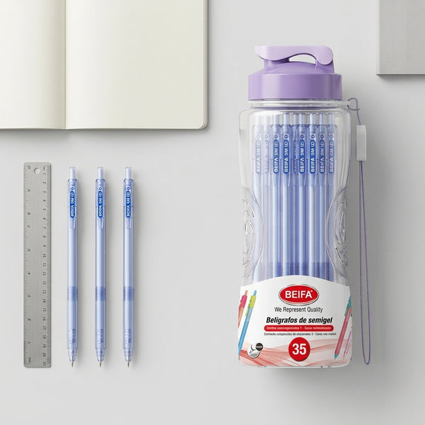 35 pcs Semi-Gel Ink Clicking Pen