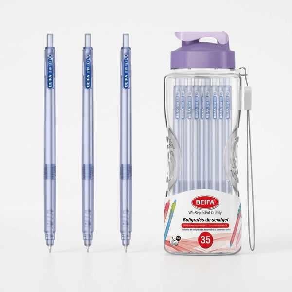 35 pcs Semi-Gel Ink Clicking Pen