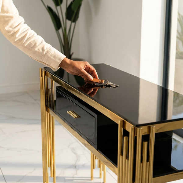 Modern Console Table with Storage