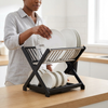 X-Shape Double-Layer Household Dish Rack