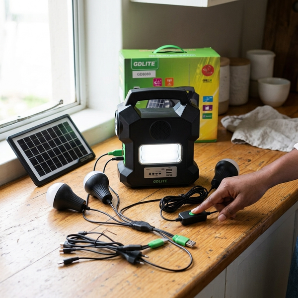Portable Solar Lighting & Power Kit