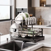 Metal Kitchen Dish Rack for Sink and Countertop