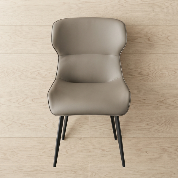 Upholstered Dining Chair with Curved Backrest