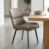Upholstered Dining Chair with Curved Backrest
