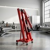 2-Ton Hydraulic Engine Hoist displayed in a workshop, showcasing its hydraulic lifting mechanism and sturdy design.