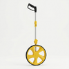 Three-Section Telescopic Measuring Wheel with large yellow wheel and adjustable handle for easy storage