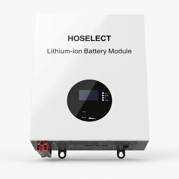 48V 100Ah Lithium-Ion Battery Wall Mount - HOSELECT Lithium-ion Battery Module with display