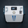 12-24V Portable Diesel Heater on a textured slate surface, showing control panel and design features.