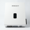 Front view of a white 13.5kW High-Frequency Voltage Stabilizer 90-310Vac with a display panel.