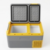 12-24V Portable Fridge Cooler Box 25L with two compartments open displaying the interior.