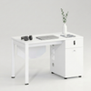 Smart Office Desk Pedestal Power Outlets Lock Drawer with integrated power outlets and modern design.