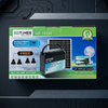 All-in-One Solar Power System 3.1Ah 4 LED Bulbs 12V package with battery, solar controller, and accessories.