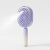 Spray Scalp Massage Comb featuring rounded teeth and spray function for gentle scalp massage and hair care.