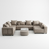 Modern Modular Corner Sofa Set featuring plush cushions and a stylish design, ideal for contemporary living spaces.