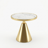 Modern Round Side Table - Gold Finish