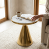 Modern Round Side Table - Gold Finish