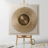 Abstract Spiral Decorative Wall Art featuring a golden spiral design on a textured background.