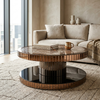 100cm Round Mirrored Coffee Table
