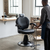 Black Salon Styling Chair with Footrest