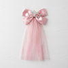 Pink Bow Tiara Hair Clip
