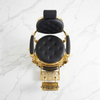 Classic Black and Gold Barber Chair with Footrest
