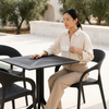 Perforated Table and Chair Set