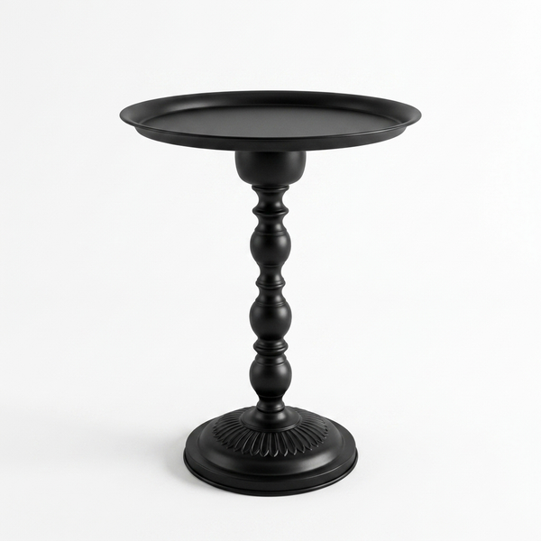 Modern Black Round Side Table