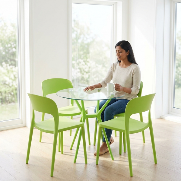 Dining Table and 4 Chairs Set
