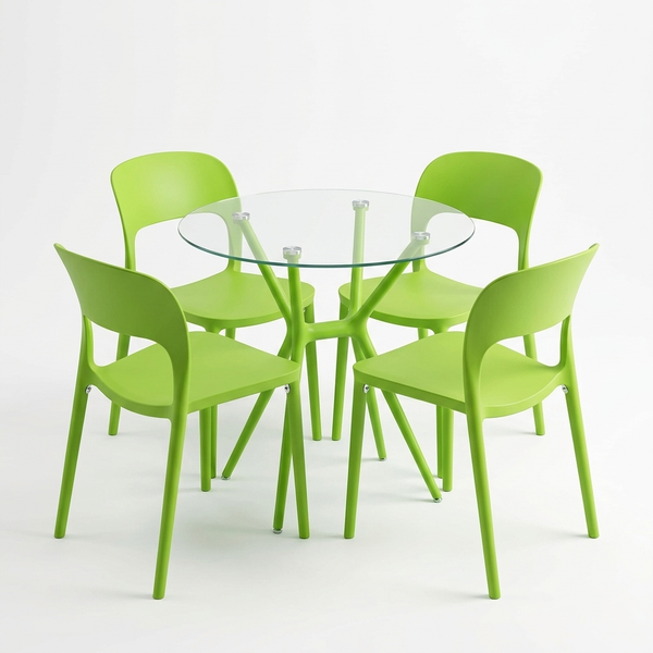 Dining Table and 4 Chairs Set