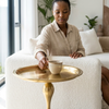 Modern Round Pedestal Side Table