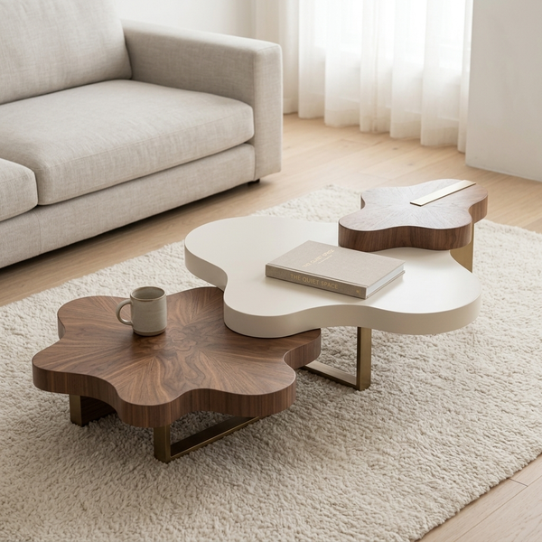 Set of 3 Organic Shape Coffee Tables