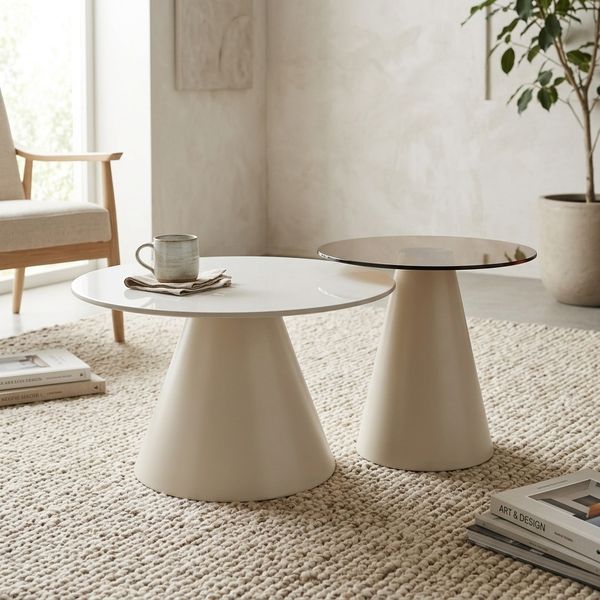 Set of 2 Round Coffee Tables