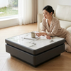 Square Marble-Effect Coffee Table