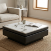 Square Marble-Effect Coffee Table