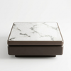 Square Marble-Effect Coffee Table