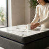 Square Marble-Effect Coffee Table